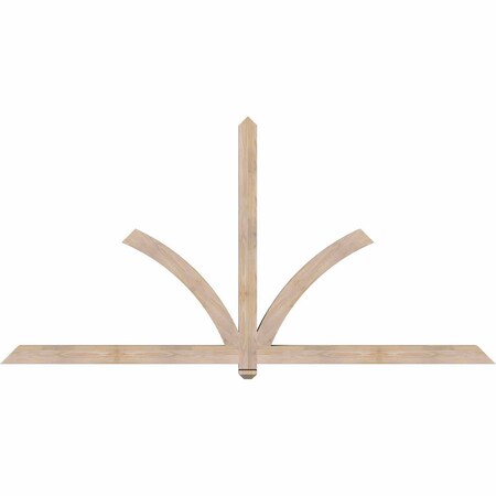 Ekena Millwork Redmond Smooth Timber Gable Bracket, Douglas Fir, 96"W x 48"H x 3 1/2"D x 3 1/2"F, 12/12 Pitch GBW096X48X0404RED00SDF